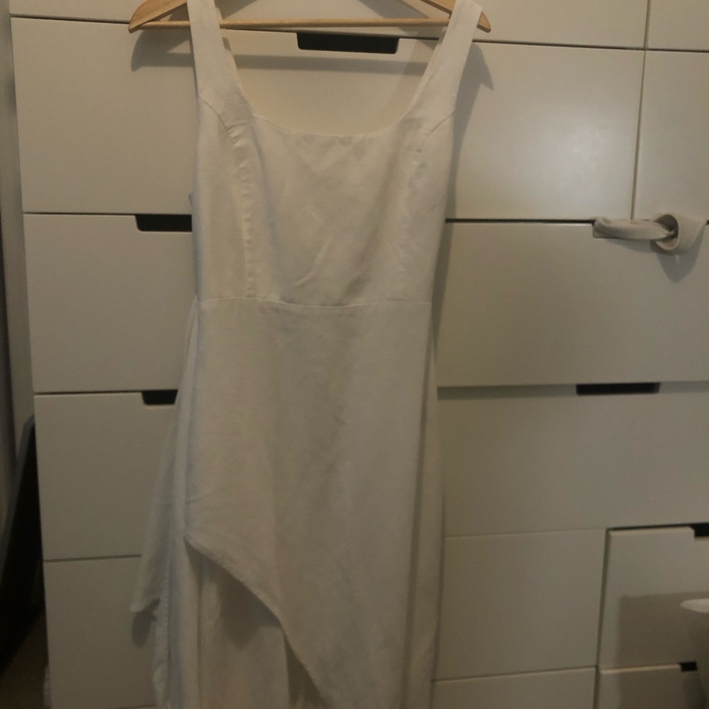 Wilfred White Wrap Sundress Scoop Neck Sleeveless